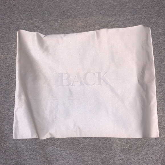 Ann-Sofie Back Grey Crew Sweater with White Attached Logo Square Size Small - Picture 2 of 8